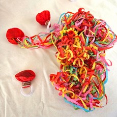 랜덤컬러 화약없는 오색 종이 폭죽 생일 웨딩 홈파티, 1개, 상세페이지 참조