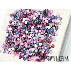 美甲水鑽全尺寸套組小包 台灣現貨全顏色玻璃水鑽 美甲小鑽 指甲裝飾, 1個, 56混色摩卡6尺寸套組