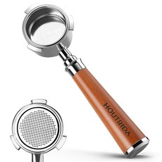 delongli dedica ec680 ec685 ec885 및 smeg ecf01 머신과 호환되는 51mm 바텀리스 포타필터 3개 스테인리스 스틸 14-16g 커피 바스켓이, Red Walnut, Red Walnut