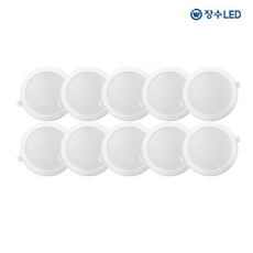 장수램프 6인치 다운라이트 15W 매입등, 주광색, 10개