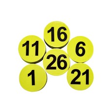 數字磁鐵 5公分 1-30號 三色可選 益智教學白板磁貼, 數字磁鐵【黃色】1-30號1組, 1個