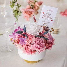 FLORAL M 法式輕奢康乃馨永生花禮, Love Mom法式輕奢康乃馨永生花禮, 1個