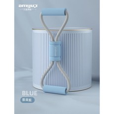 八字拉力器 拉力帶 彈力繩 擴胸器 瑜珈訓練 開肩美背, 1個, 雲霧藍, 雲霧藍