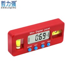 下殺價 數顯水平儀 100mm強磁水平尺 迷你傾角儀角度尺 數顯卡尺量具, 數顯水平尺0-100mm, 1個