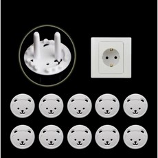 안전커버 10개 아기 어린이 안전 전기 충격 콘센트, 1개, 커버10개 GD06455