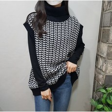 Imagination & Beyond 女款圖案印花高領針織背心