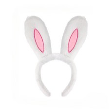 lolita 아이템팡 동물 머리띠 놀이동산 파티 운동회 생일 놀이공원 토끼귀, 1개, 화이트