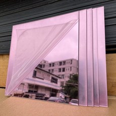 직사각형 다채로운 거울 시트 무해한 웨딩 디스플레이 사진 소품 DIY 장식 보드 200 300 6MM, Pink, 10Pieces Per Pa