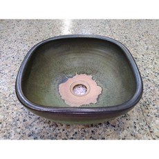 娟兒藝品 綠方形陶瓷手盆, 1個, 加大