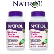 나트롤 Natrol 비오틴 10000mcg 250정 2개