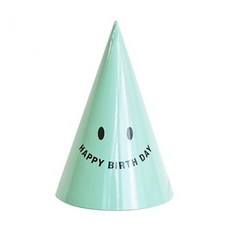 PW 스마일생일고깔모자 민트(6개입) 백일 파티 축하 파티용품 데코 배너 장식소품 가랜드 풍선 모자 테이블용품 장식용품 장식데코+동아상사Shop, 빠른배송
