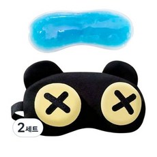다다랜드 냉감쿨링팩 + 캐릭터 인형 안대 검둥이 세트, 2세트