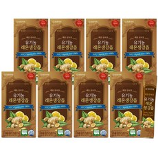 유기농 레몬생강즙 NFC 착즙 원액 스틱 레몬진저샷 자주가게, 8개, 210ml