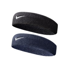 나이키 스우시 클래식 헤어밴드 2P, 1세트, 블랙+네이비