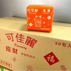 優活Livi 小抽 300抽 30包/箱 抽取式衛生紙, 1個, 招財貓圖300抽小抽一箱