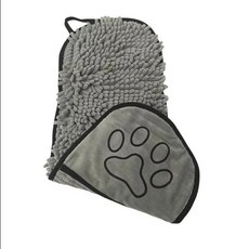 雪尼爾寵物吸水浴巾 狗狗貓咪擦澡毛巾 超強吸水速乾 大號柔軟寵物毛毯 洗澡清潔用品, 1個, 灰色