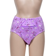 여성 실용적인 빅사이즈 맥시 지퍼 팬티 여행용 속옷