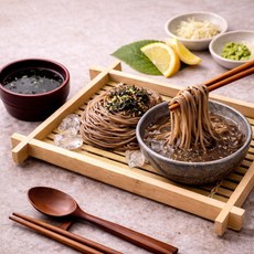 시원하고 맛있는 간장 메밀 소바 5인분(메밀면 150g 5개 소스포함)-분식 간식 식사