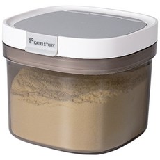 KATEI STORY 奶粉儲存罐 防潮密封罐 便攜外出奶粉盒 避光嬰兒米粉盒, 透明白, 1個