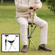 안리브 지팡이 의자, 블랙실버, 1개