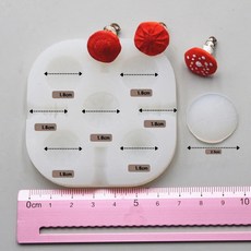 미니 버섯 소프트 도자기 실리콘 몰드 퐁당 케이크 장식 도구 DIY 수제 장난감 폴리머 송진 클레이 제작 도구, medium, 1개