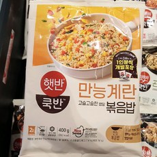 CJ 독서실 전투식량 간편식 한끼뚝딱 햇반쿡반 만능계란볶음밥 400g 자취음식 고시원 아침식사, 햇반 만능계란 볶음밥 400g food
