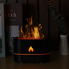 HK.sell 불멍&쿨멍 인테리어 무드등 가습기, 블랙