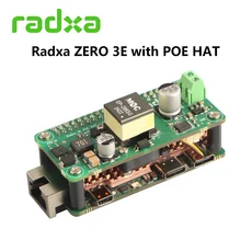 Radxa ZERO 3E 개발 보드 RK3566 4코어 CPU 1080P 출력의 HDMI 기가비트 이더넷 키트 옵션, 02 1GB, 03 3E and POE HAT