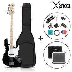 제논 JB-420 입문용 베이스기타 앰프 포함 패키지, 블랙(M), 1개