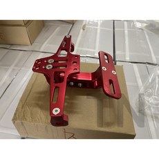 台灣出貨CNC車牌架電動車后牌照架M3小怪獸小猴子MSX BWS飛機牌架車牌架ebike電動自行車配, 飛機牌架-red紅, 1個