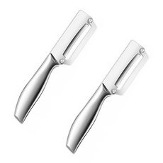 리브문 스테인리스 간편 과일 필러, 2개, 실버