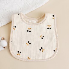 六層紗布U型圍兜 水洗泡泡紗純棉口水巾, 1個