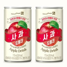 사과 드링크 과즙음료 175mlx30캔+30캔(총60캔), 175ml, 60개