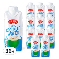 카르타 100% 코코넛 워터, 36개, 330ml