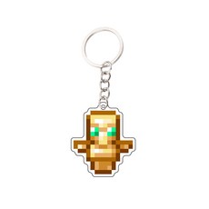 我的世界 世界圖騰 Minecraft鑰匙扣 不死圖騰 附魔金蘋果 台灣現貨, 不死圖騰【雙面覆膜保護】