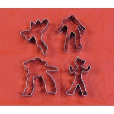 機器戰士 不鏽鋼餅乾切模 4件組, 詳見包裝, 詳見包裝