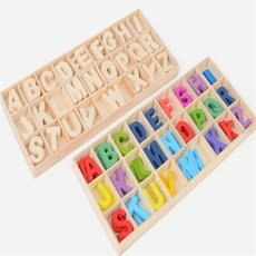 해돋이 원목 알파벳 세트 영어단어만들기, 나무색