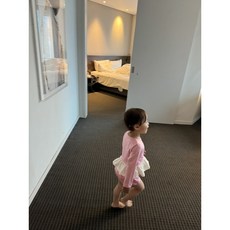 다소곳 SPF50 긴팔프릴래쉬가드 블루머세트