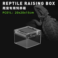 파충류 사육장 게코 케이지 도마뱀 투명 하우스 은신처 파충류 P03+03 배경판, 1개, 1_조경 마스터 P01L 20x20x15