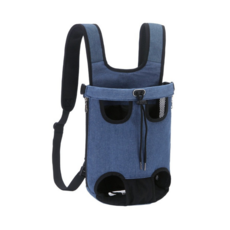 寵物背包 寵物外出包 貓咪外出包 寵物後背包 寵物雙肩胸前前背包, 牛仔藍, 1個