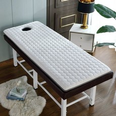 접이식 마사지매트 라텍스 왁싱샵 스트레칭 경락 전용 목욕탕 때밀이 제외 두꺼운 매트리스 안마 베드 헤드보드, 190 x 75 사다리꼴 머리, 크림화이트 3cm 체험, 1개