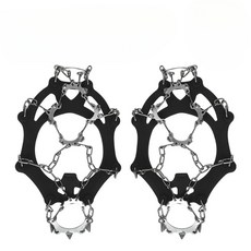 CuteQueen 귀여운여왕 겨울 눈밭 휴대용 등산화 장비 빙판길 신발 운동화 체인, 강화 된 13-치아 블랙 m 코드 35-39