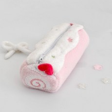 앤티키 스위트 롤케이크 필통 파우치, 1개, 핑크