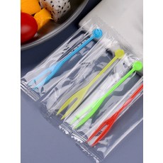 일회용 플라스틱 미니포크 3000개 개별포장 과일 픽 스낵포크 투명 포크 식기, ok 포크 투명 간단포장 3000개, 1개