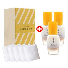 純淨化妝棉20片+雪花秀保濕精華30ml*3ea（共90ml）, 1個
