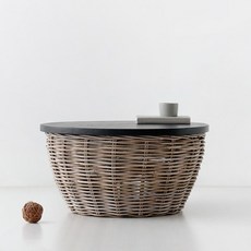 마켓비 PASAR 커피테이블 D65H34 라탄 CR0068