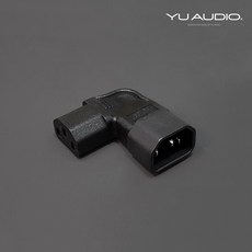 YU AUDIO L型彎頭 C14轉C13 電源轉接頭, 1個, 單顆/個