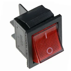 1Pcs KCD4 래칭 로커 스위치 전원 스위치 I/O 4 핀/6 핀 빛 16A 250VAC 20A 125VAC, 01 4 Pins, 06 빨간색