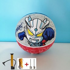 奧特曼兒童籃球幼兒園專用皮球小孩4號中大班男孩小學生拍拍球 MHKI, 2號奧特曼橡膠籃球紅色+氣筒網兜球針, 1個