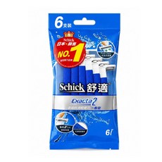 Schick Exacta 2 高級防滑輕便刀 6支裝, 1, 6